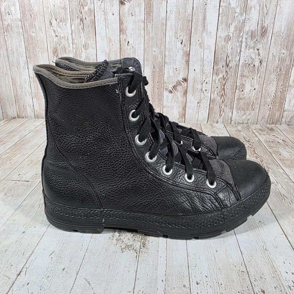 Converse Chuck Taylor All Star Outsider Hi Mens 10.5 Black Leather Boots 117307